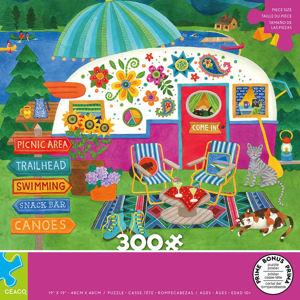 300PC OVERSIZED HAPPY CAMPER ASST (6) BL